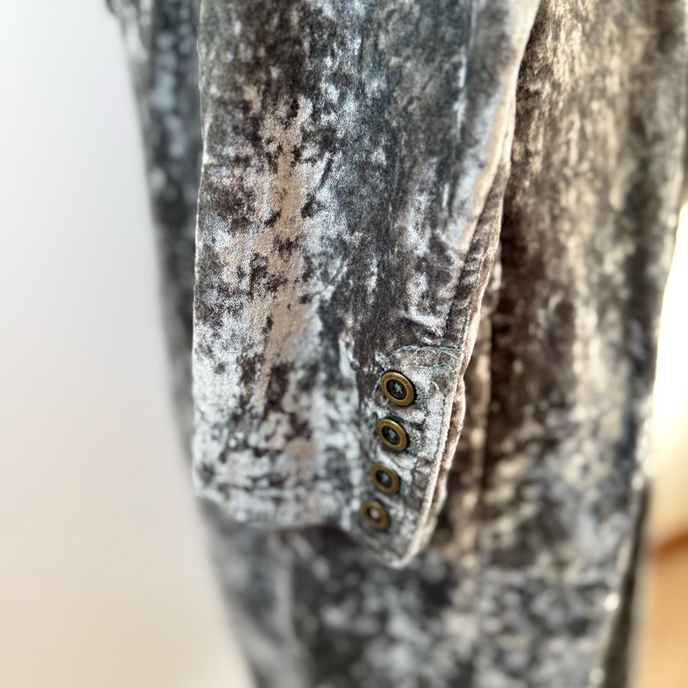 Anthropologie Olive Green Mineral Wash Long Jacket Coat Size 10 - Picture 9 of 16